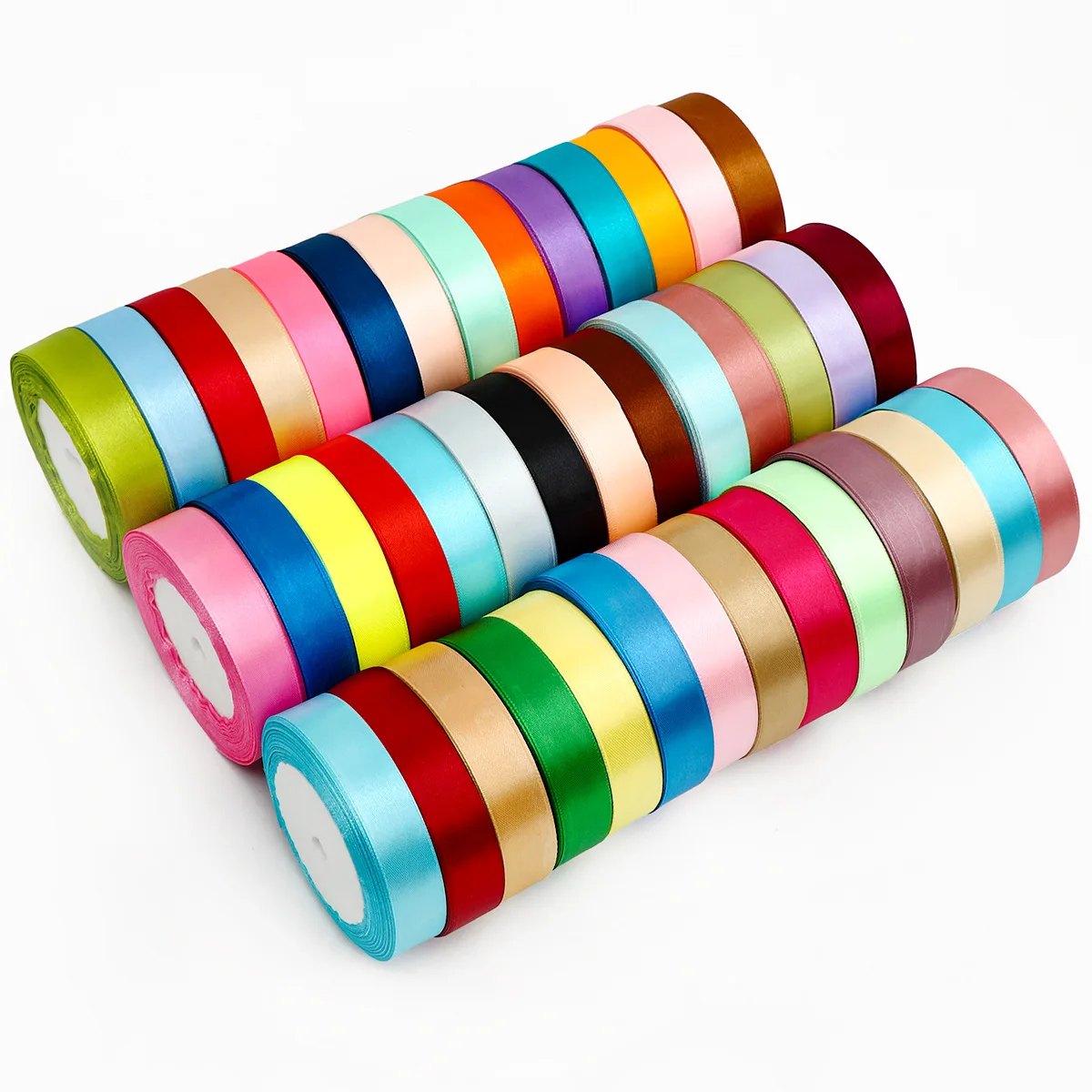 25Yards/Roll 6mm 10mm 15mm 20mm 25mm 40mm 50mm Silk Satin Ribbons for Crafts Bow Handmade Gift Wrap Party Wedding Decorative