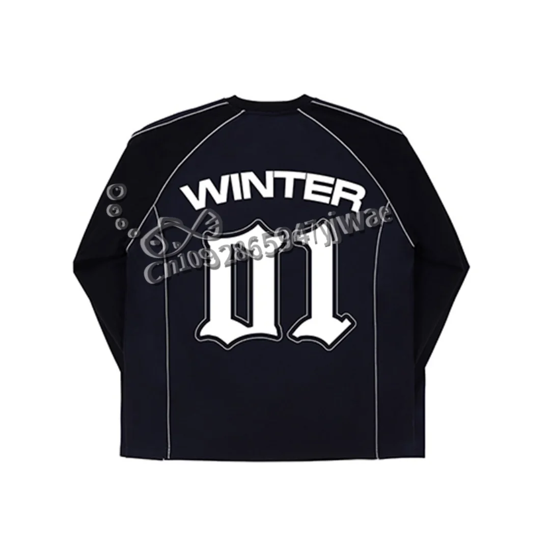 Autumn LIVE TOUR -SYNK JERSEY NINGNING GISELL, amerikanische Streetwear, Oversize-T-Shirt mit langen Ärmeln, limitierte Auflage, Damen- und Herrenbekleidung. – Detail 5