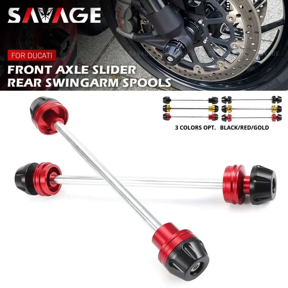 

Axle Fork Crash Slider Swingarm Spools Stand For DUCATI 1199 1299 Panigale V4 V2 Multistrada 1200 Monster Diavel 1260 1098 1198