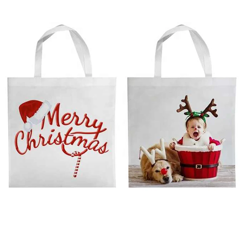 Free Shipping 20pcs/lot Environmentally Friendly Personalized Shopping Bag Sublimation Blank Non Woven Tote Bags For Daily Use