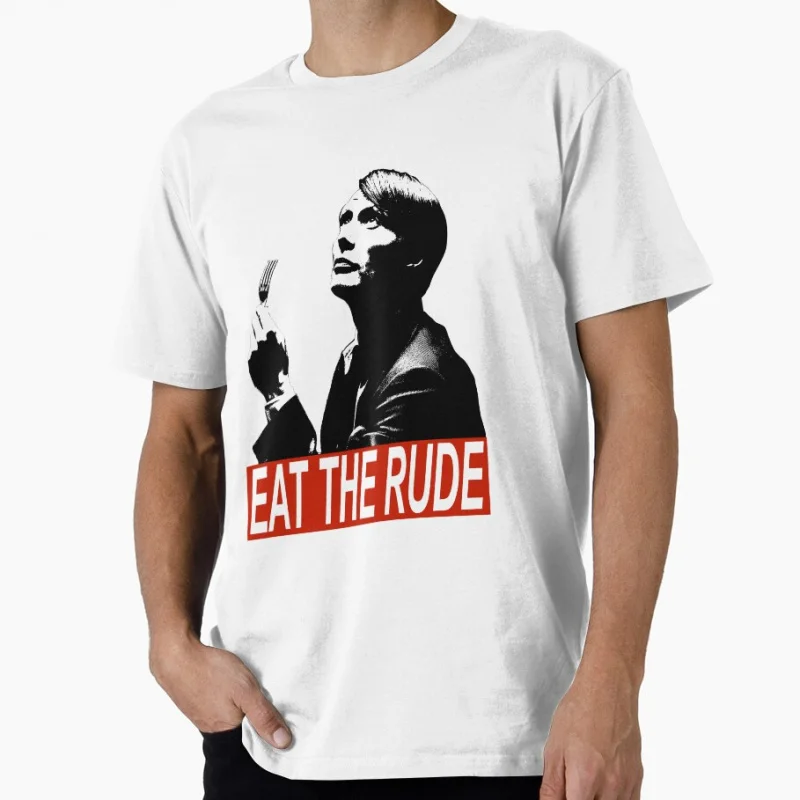 

eat the rude Vintage Social distancing Horror movie The Cannibal Gourmet Killer Hannibal halloween Gift t shirt Large size Tops
