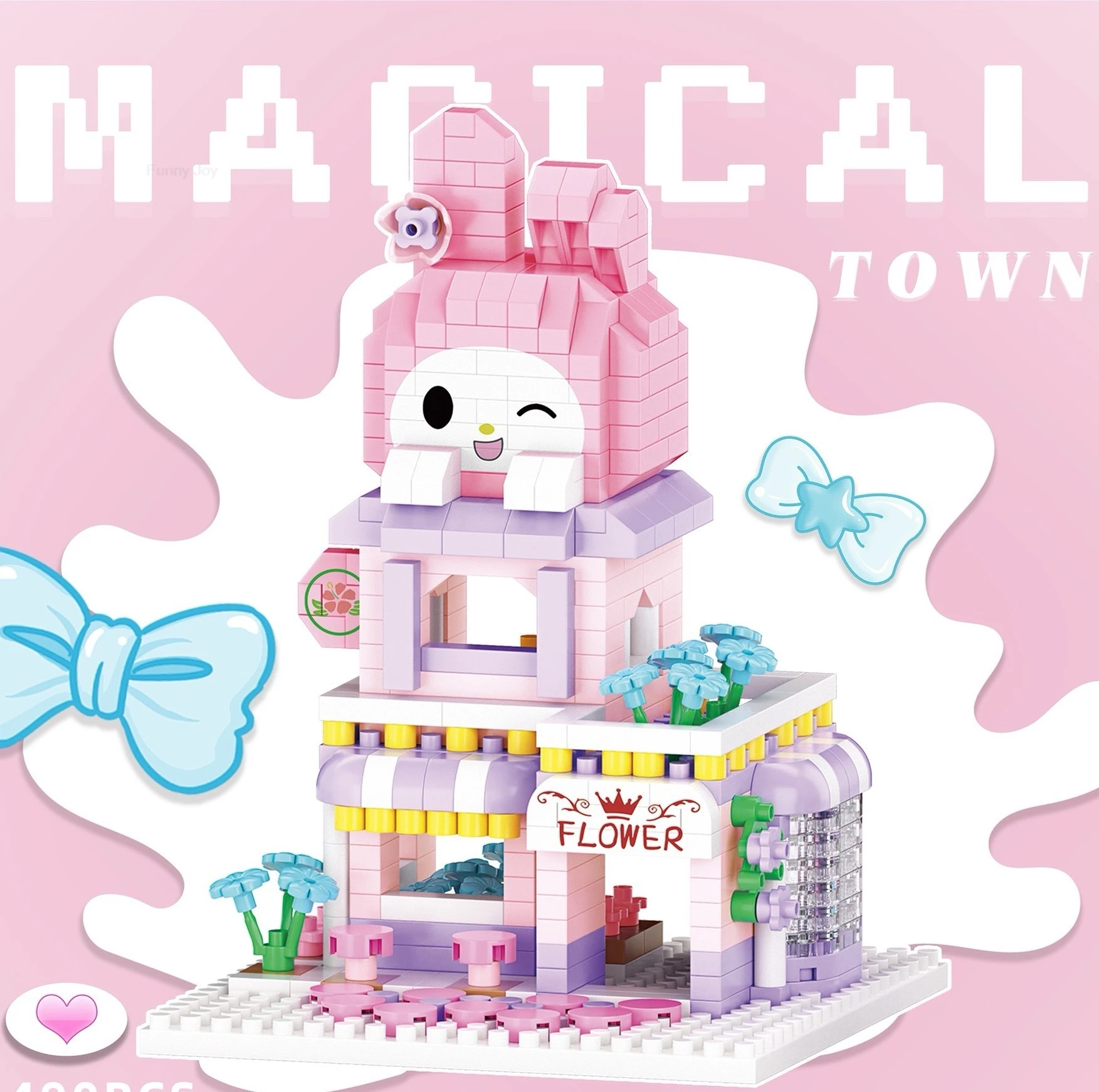 Kurome Cinnamoroll Hello Kitty Stitch Block Character Geassembleerd model Mickey Mouse Bouwstenen Poppen Speelgoed Kinderen Cadeau