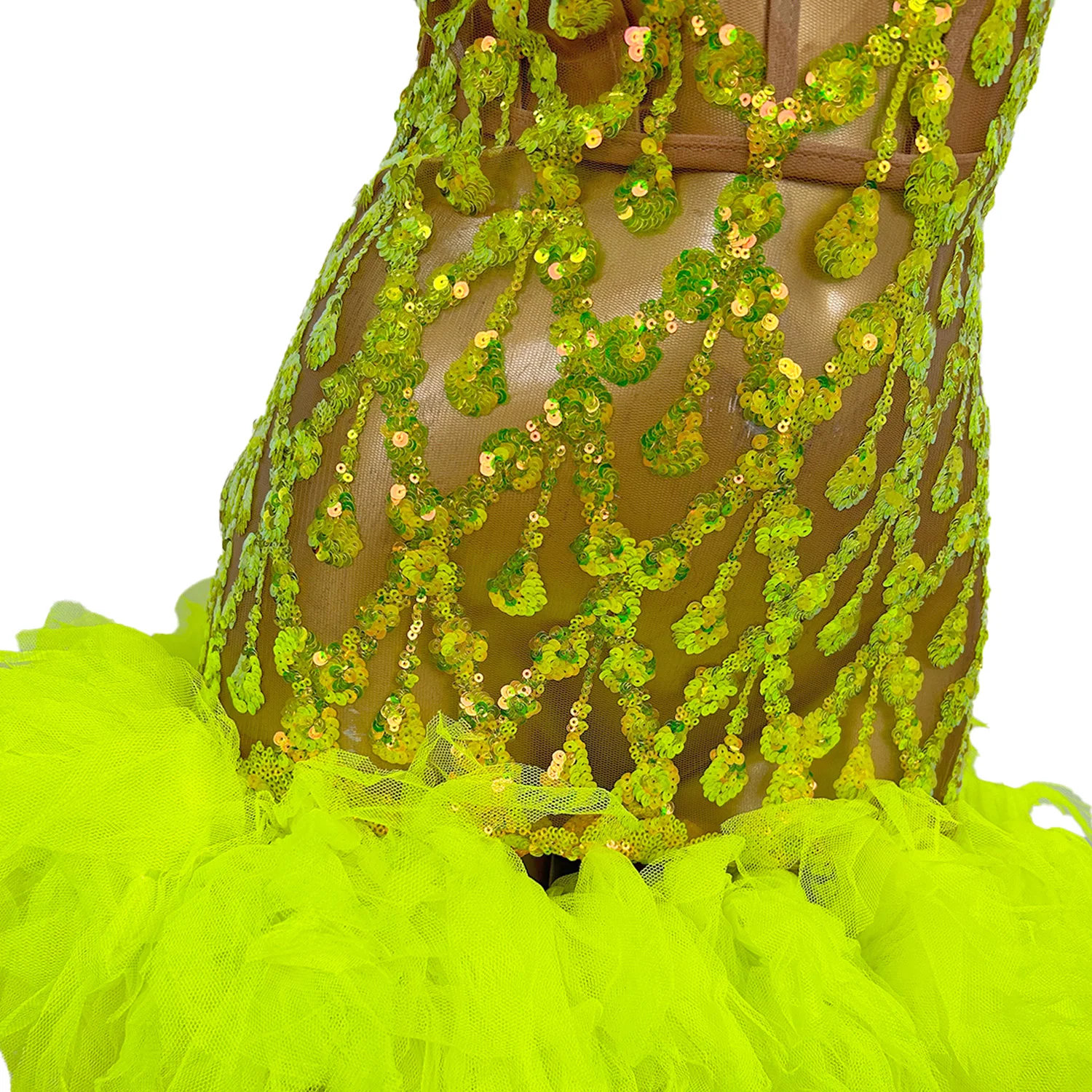 Seksowny Gorset Bikini z Cyrkoniami Sukienka na Imprezę do Klubu Nocnego 2-częściowy Zestaw Strój Striptizerki Suknia Wieczorowa Damska Mini Sukienka na Bal