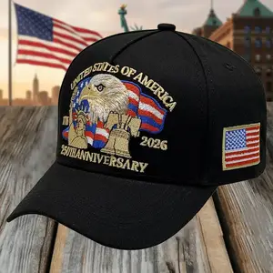 Cappellino Da Baseball Con Bandiera USA - Snapback In Cotone Ricamato, Regolabile, Taglia Unica 54-60cm, Per Uomo E Donna