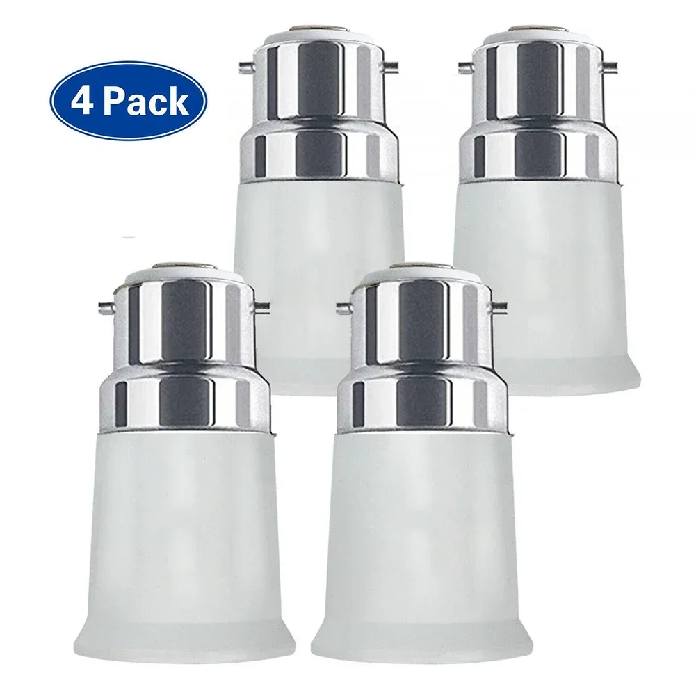 4pcs B22 To E27 Adapter Edison Screw Light Bulb Adaptor Converter LED Lamp Holder Conversion Bulb Base Lighting Accessories