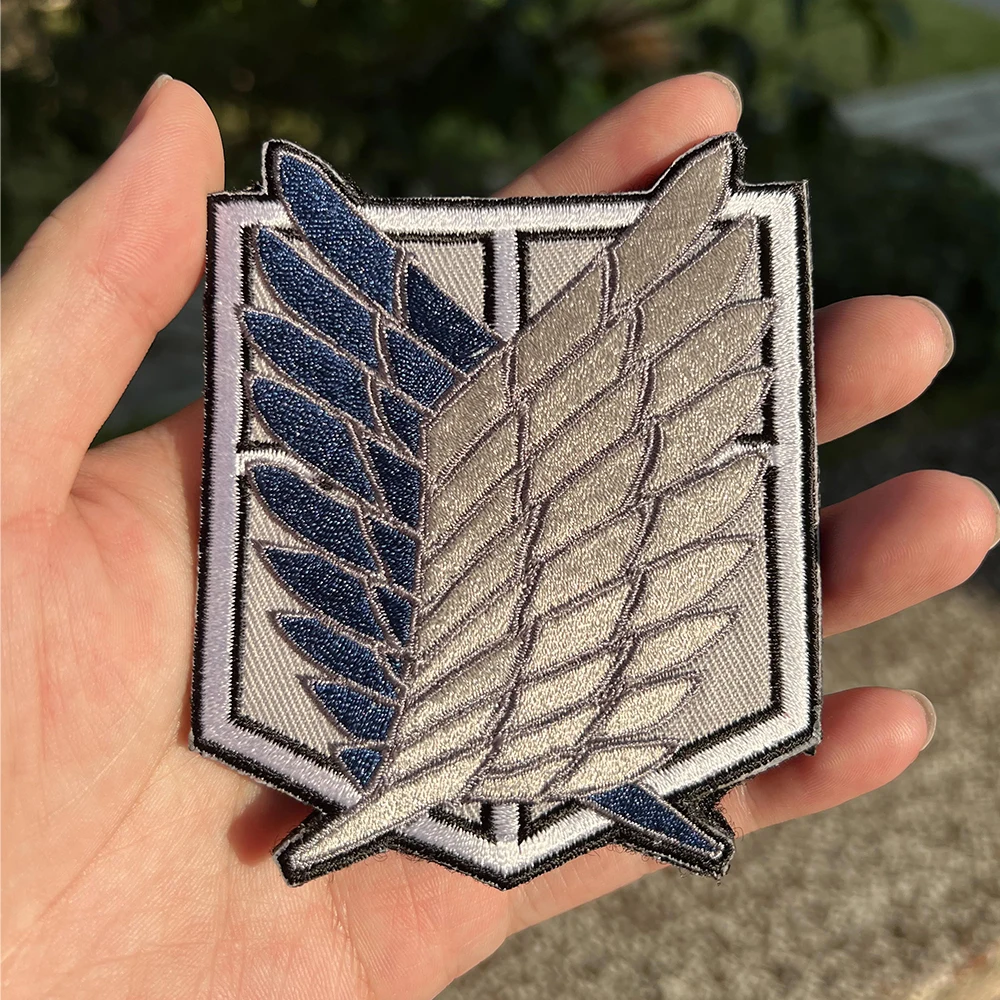 Attack on Titan Wings of Freedom Cosplay Patch Embroidery velcros Badge for Clothing, Armband, Hook & Loop Apparel Patches, 1PC Attack on Titan Wings of Freedom Cosplay Patch Embroidery velcros Badge for Clothing, Armband, Hook & Loop Apparel Patches, 1PC