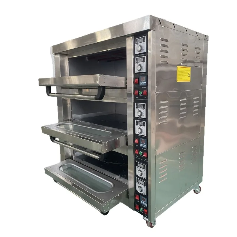 

Oven three layers three plates, commercial large capacity pizza bread dessert electric oven