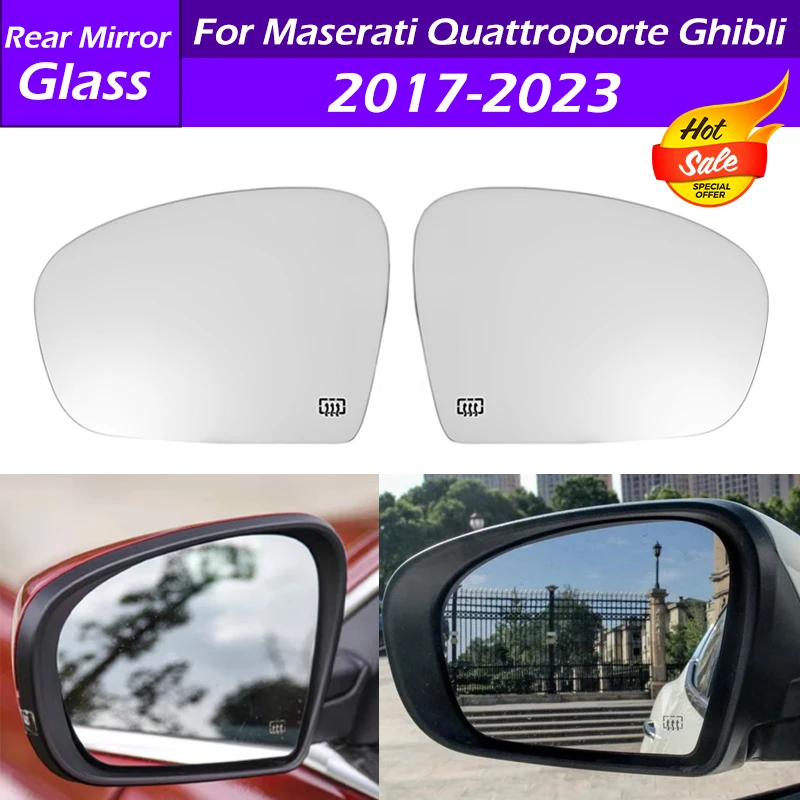 

For Maserati Quattroporte Ghibli 2017 2018 2019 2020-2023 Car Side Rearview Mirror Glass Lens Rearview Mirror Lens With Heating