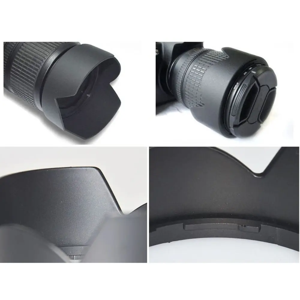 Parasol para Lente HB-32 de 67 mm, Cubierta Antideslumbrante Negra de ABS, Parasol para Lente de Cámara Nikon D90 D5200 D7000 D7100 D5100, Accesorios para Cámara