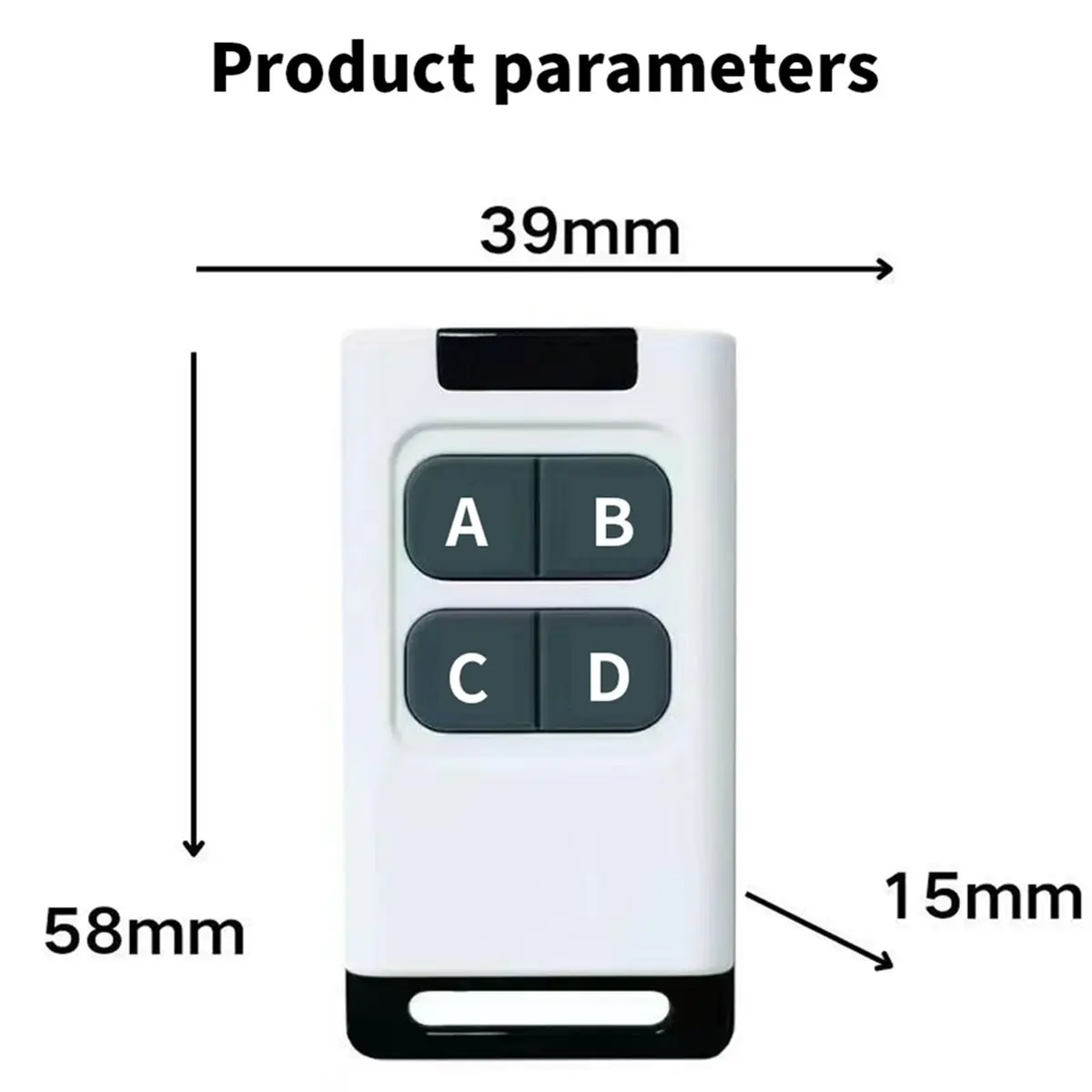 Carefree- 433MHz Copy Remote Control 50 Meters Clone Remote Control for Electric Garage Door Opener Controller Duplicator Blue
