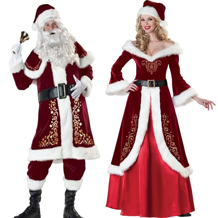 Thickened Long Sleeve Costume Sweet and Fresh with Game Themed Couple Costume Christmas Stage Performance for Women and Men