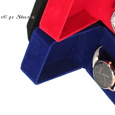 

1pc Watch Box Fashion Velvet Round Corner Smartwatch Clock Storage Case Jewelry Accessories Business Packaging Boxes
