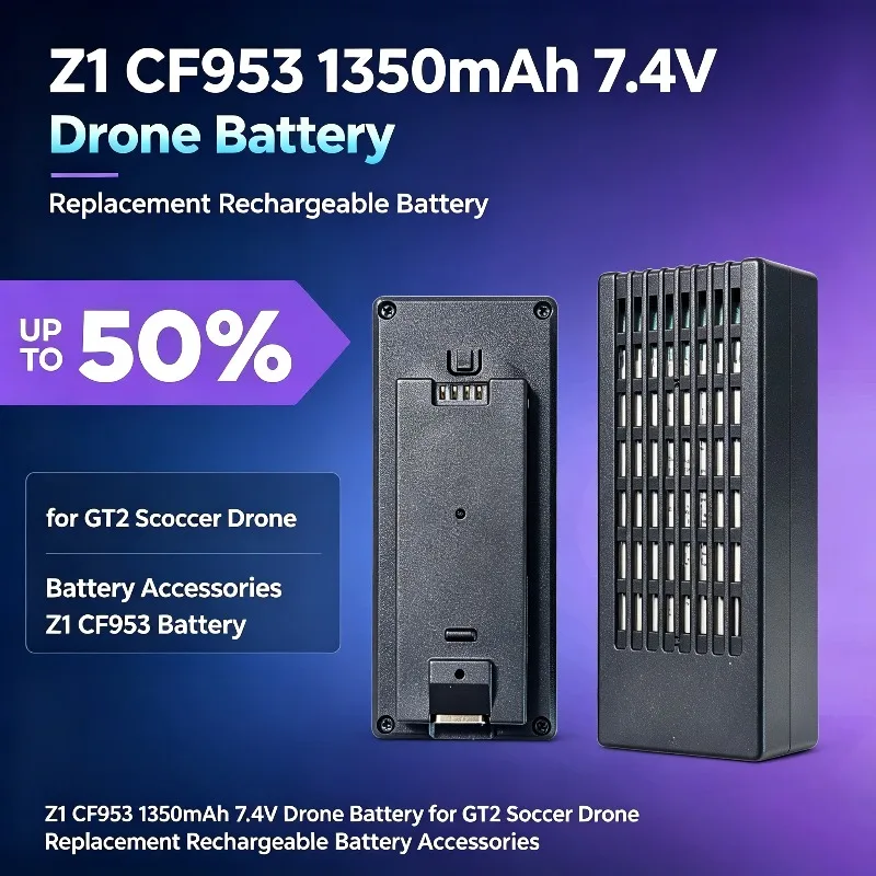 Z1 CF953 1350mAh 7.4V Drone Battery for GT2 Soccer Drone Replacement Rechargeable Battery Accessories