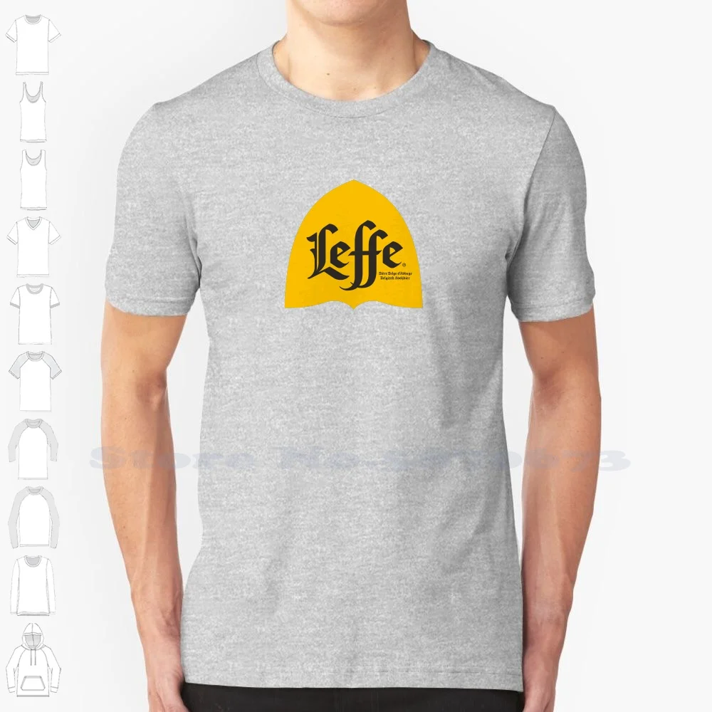 

Футболка Leffe с логотипом, Повседневная Уличная одежда, футболка с принтом логотипа, графическая футболка из 100% хлопка