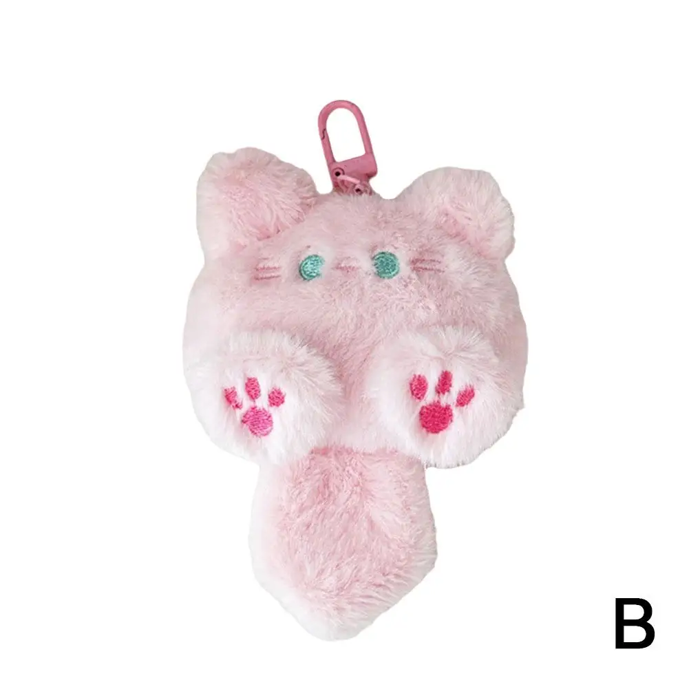 JOAnimal-Porte-clés mignon en peluche, petit pendentif au beurre de chaton, créatif, doux, moelleux, décoration de couple, cadeau de sac à clés, I2M9