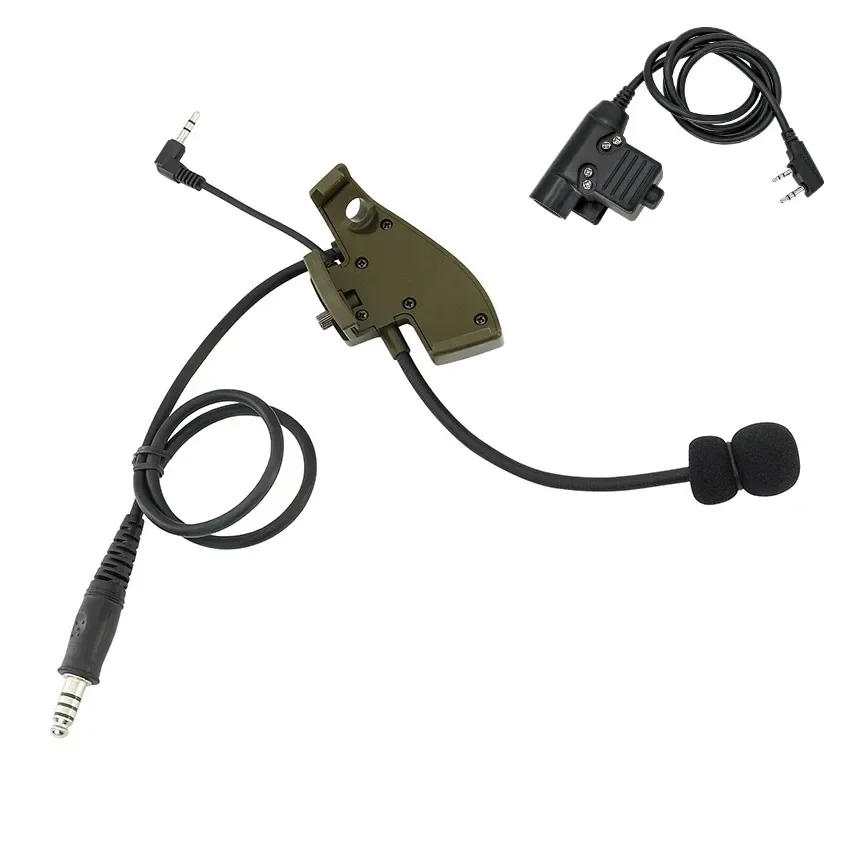 Adattatore per paraorecchie da tiro elettronico tattico per microfono auricolare tattico Airsoft sportivo Howard Leight Impact e U94 Ptt FG