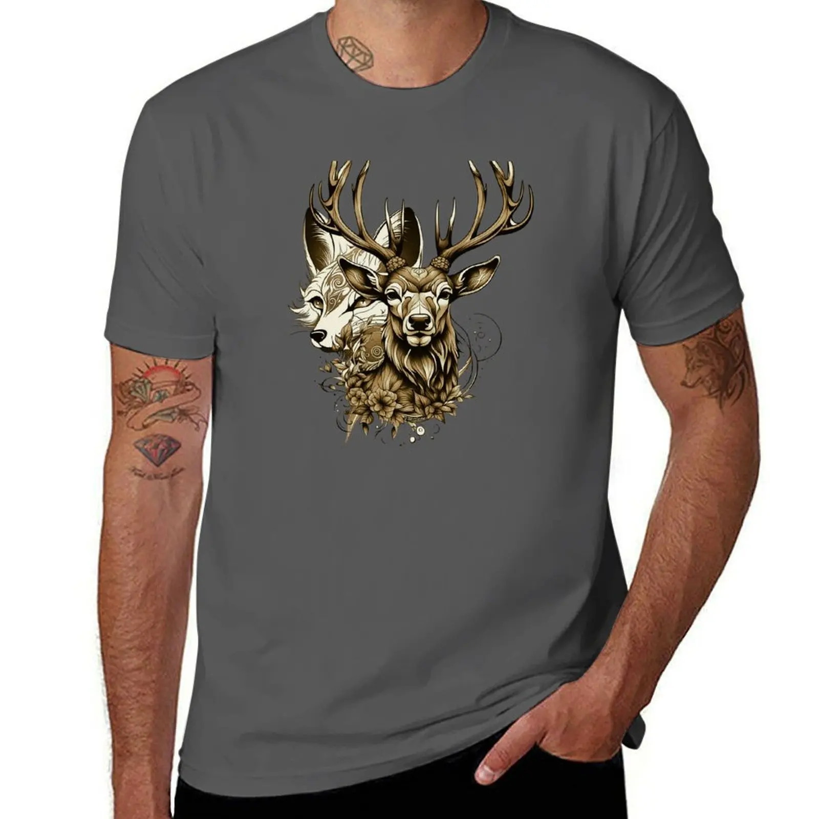 

Vixen and Stag T-Shirt Basic Plain Tee for Spring and Summer