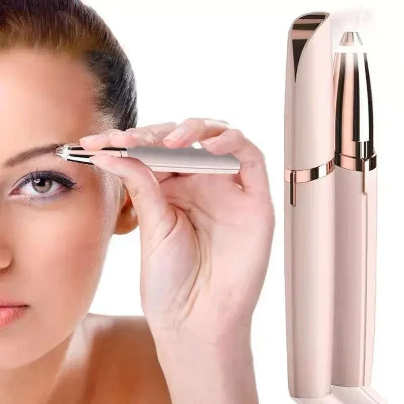 Womens Electric Eyebrow Trimmer Eye Brow Shaper Pencil Face Hair Remover for Women Automatic Eyebrow Shavers Pocketknife