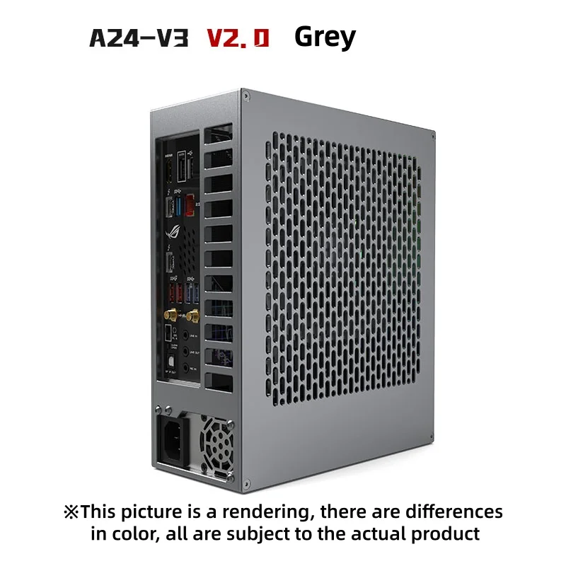 حافظة Power itx 4 لتر 2.0 لتر رسومات متكاملة 1u مصنوعة من سبائك الألومنيوم بالكامل حافظات وأبراج الكمبيوتر