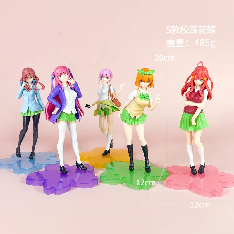 Anime The Quintessential Quintuplets Ichika Nino Miku Yotsuba Itsuki Jk Uniform Pvc Model Figure Collectible Toys Statue Gift