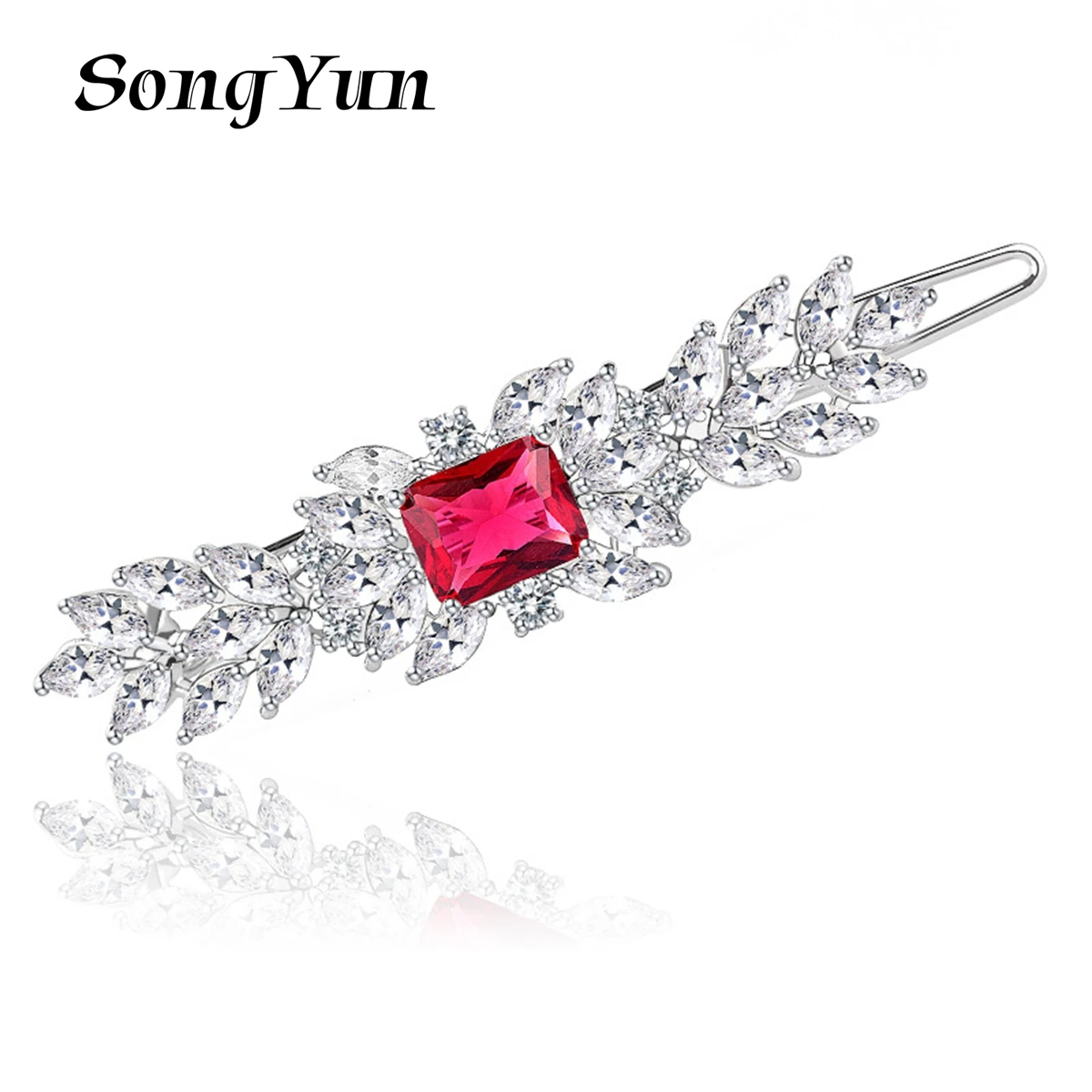

SongYun Jewelry Manufacturer MHT Square Zircon Hairpins Korean Version Of The Korean Jewelry Bronze Set With 3a Zircon Jewelry