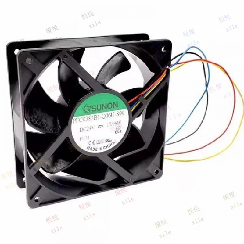 

L+ for SUNON PFC0382B1-Q06U-S99 12038 DC24V 17.96W 12CM 4-Wire Silent Cooling Fan