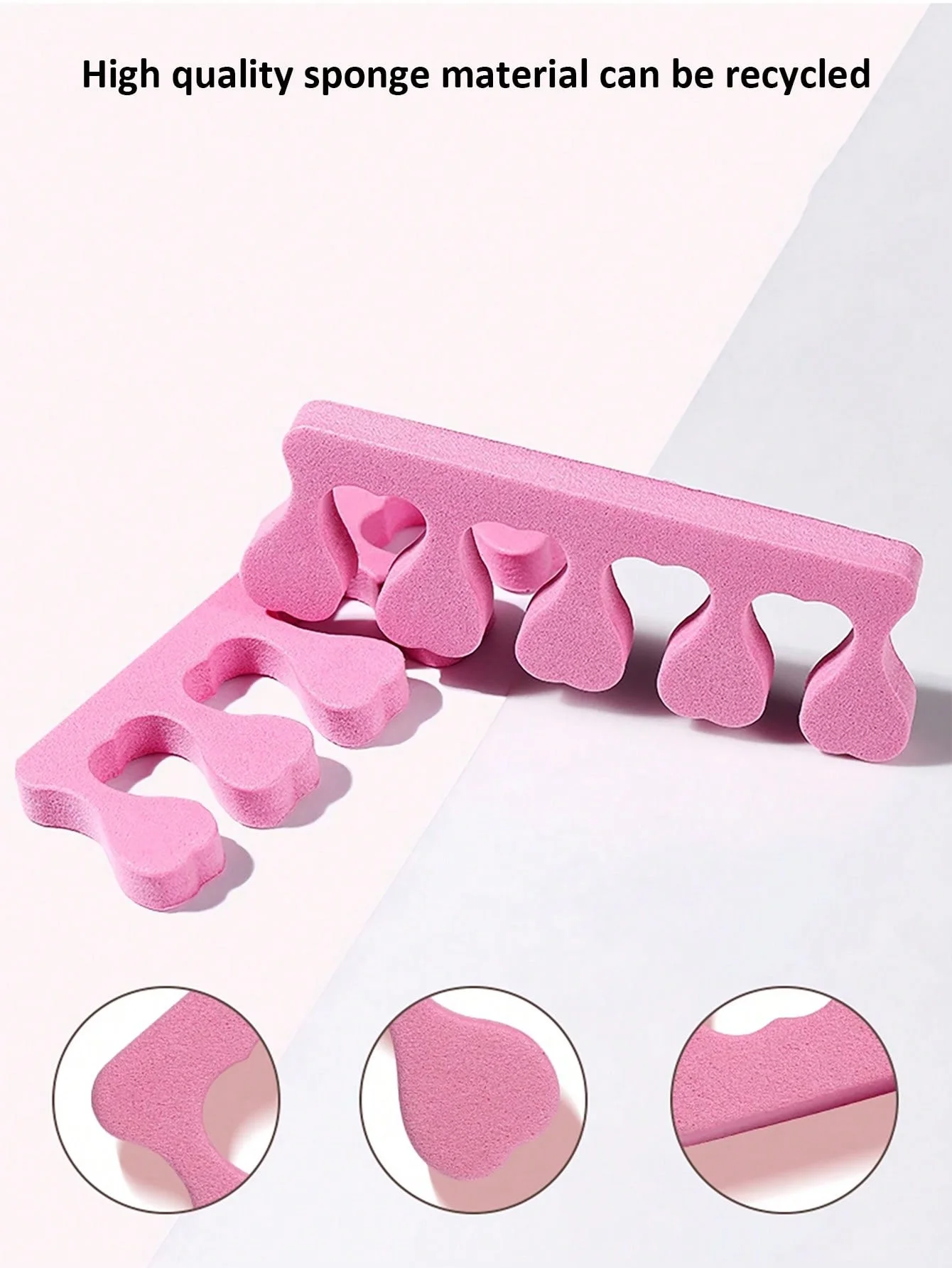 Separadores de dedos em forma de coração, ferramentas para arte em unhas, esponja eva, isoladores de dedos e dedos, evitam manchas de esmalte