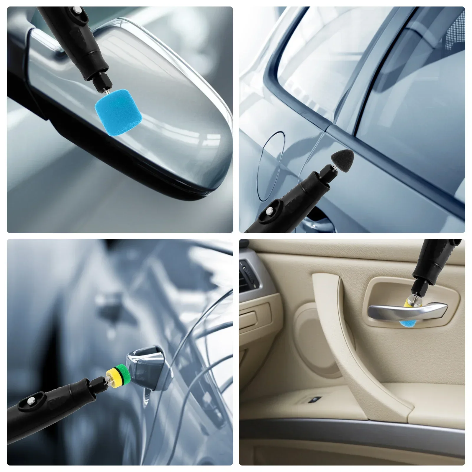 Imagem -05 - Mini Lustrando Polir Almofadas Grupo Detalhe Polimento Almofadas Esponja Resistente ao Desgaste lã Polidor Detalhe Carro Pequeno 20 Pcs 1
