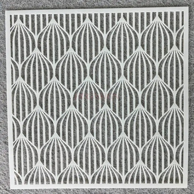 16 قطعة/المجموعة DIY قالب هندسي ماندالا الرسم قالب سيراميك رذاذ اللوحة غير النظامية قالب جوفاء