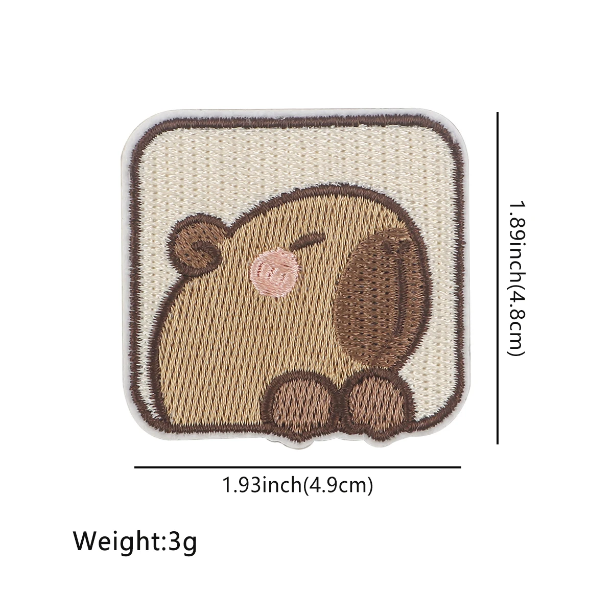 1 Set Cartoon Capybara Embroidered Men Women Badge Patch Applique Sewing Tool Clothes Iron On Patches Accessories Kids Gifts