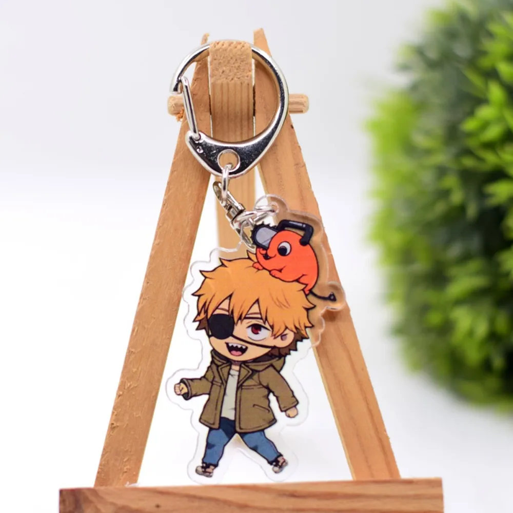 New Anime Chainsaw Man Keychain Double-sided Acrylic Cartoon Keychain Pendant Anime Accessories Key Ring Hot Pendant Accessories