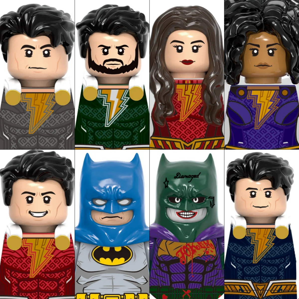 

Building blocks Superhero Mini Action figures Children's Party gifts Brick toys Comic version of Batman Shazam Freddy Freeman