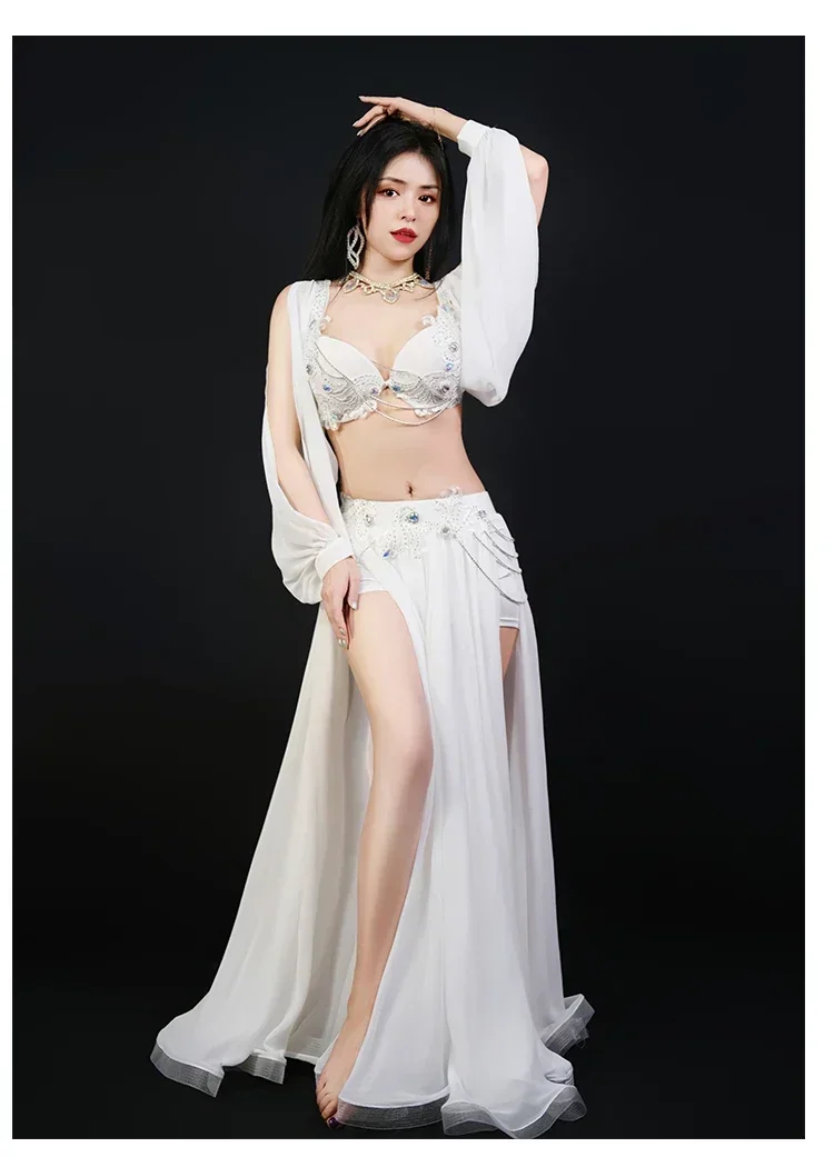 ชุดเต้นระบำหน้าท้องสำหรับผู้หญิงชุดเต้นระบำหน้าท้องแขน3ชิ้นชุดเต้นระบำหน้าท้องเซ็กซี่ชุดเต้นระบำหน้าท้องสไตล์ใหม่