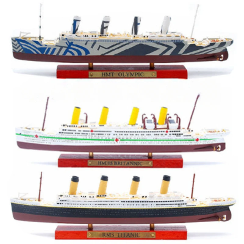 1:1250 Diecast Simulation Alloy Ship Model HMHS Britannic Titanic Home Ornaments Norway Ocean Liner Cruiser Collection Gift Toys