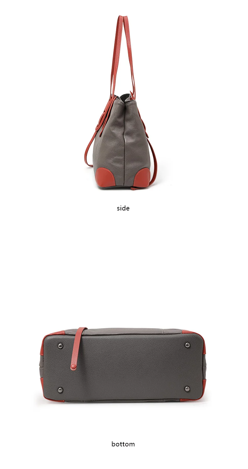 Echte Leder-Damenhandtasche, Große Kapazität Shopper-Tasche, Neue 2026 Mode-Schultertasche für Frauen, Rindsleder-Shopper, Große Tasche – Detail 11