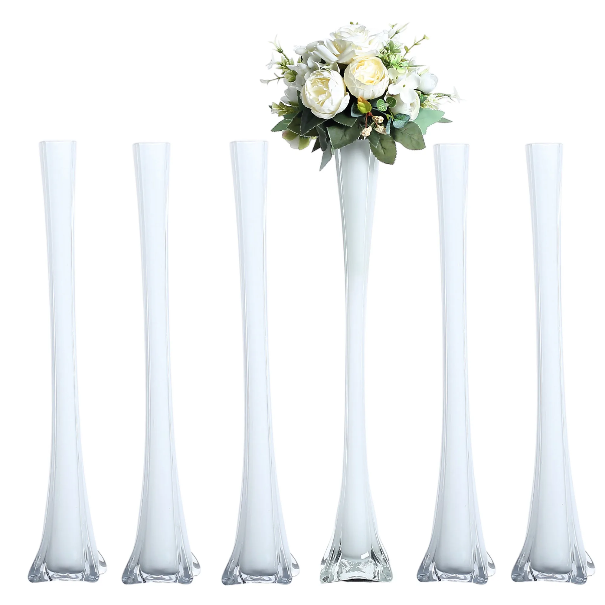 6-Pack Eiffel Tower–Style Vases – Elegant Flower Vases in Multiple Sizes for Home Decor, Wedding Centerpieces, Table Arrangement view 6
