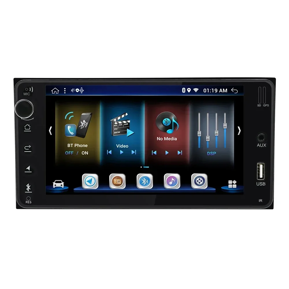 

Best 7'' Car Screen Android12 Car CD Player GPS Navigation Auto Body Systems MP5 Multimedia Stereo Audio Car DVD Player