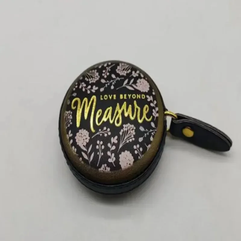 Portable Retractable Vintage PU Leather Mini Tape Measure Nostalgia Measuring Ruler Vintage Sewn cm Inch Roll Scale