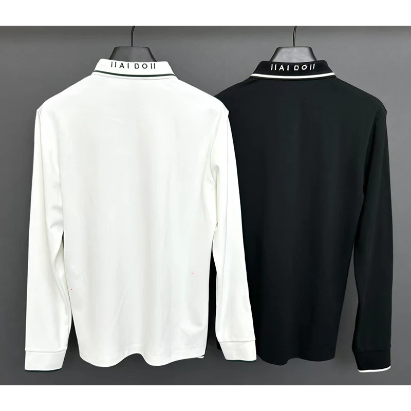 Autumn/Winter New Product Golf Men's Outdoor Quick drying Sports POLO Collar Long sleeved T-shirt Versatile Pullover Men's Top