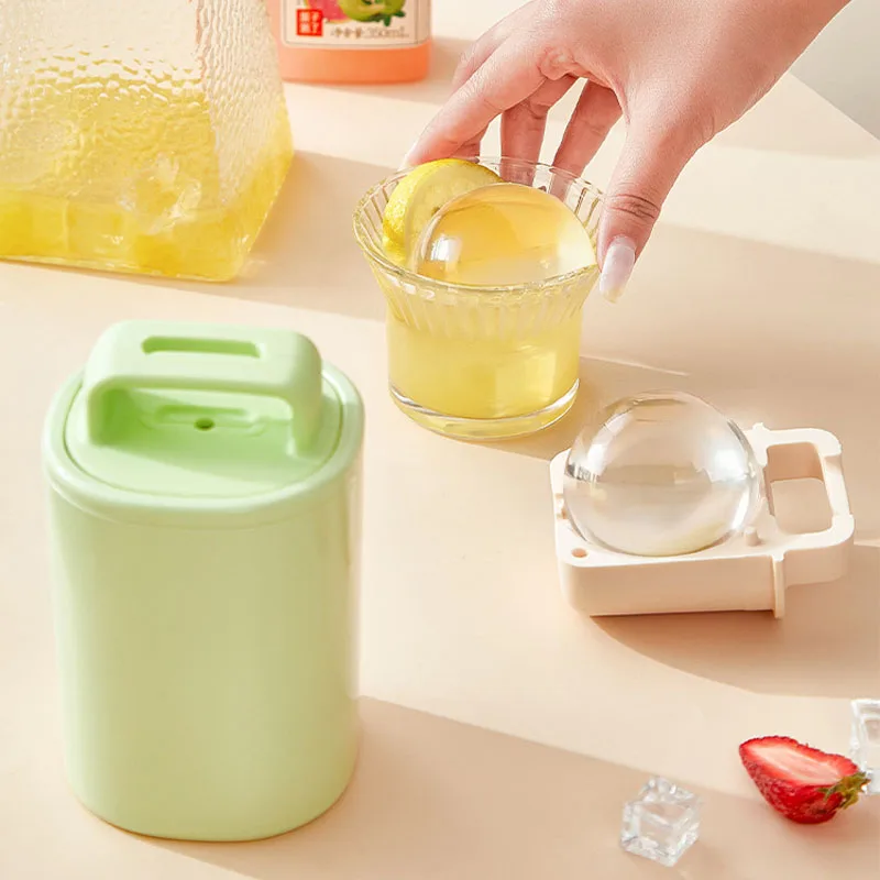 6.5 سنتيمتر واحد/مزدوج الكرة فقاعة الحرة ويسكي هوكي الجليد قالب سيليكون سهلة الإصدار قالب الثلج لوازم المطبخ صندوق صنع الثلج #2