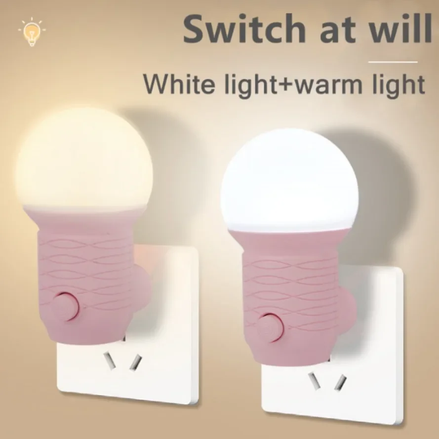 HHLZYH Led Light Eye Protection Night Light Lamp Led Mini Night Light Switch Plug-In Use For Bedside Baby Feeding Living Room