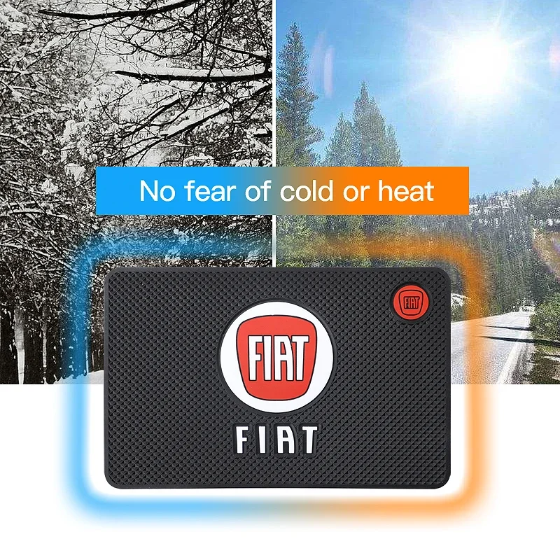 1 قطعة ثلاثية الأبعاد للسيارة سجادة ضد الإنزلاق الداخلية لوحة القيادة الهاتف سيليكون المضادة للانزلاق وسادة التصميم اكسسوارات لشركة فيات 500 أبارث Ducato 500X #4