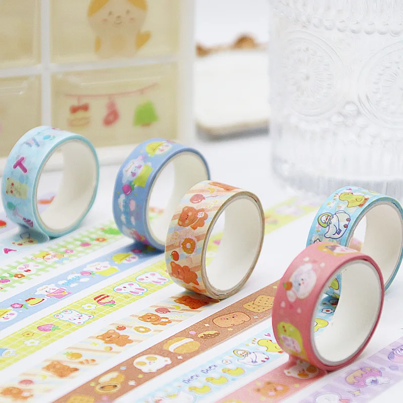 60rolls 7200inch Cartoon Kawaii Washi Tape Set Grid Food Fruit Scrapbooking Sticker Tapes DIY Masking Kids Japanese Decoration