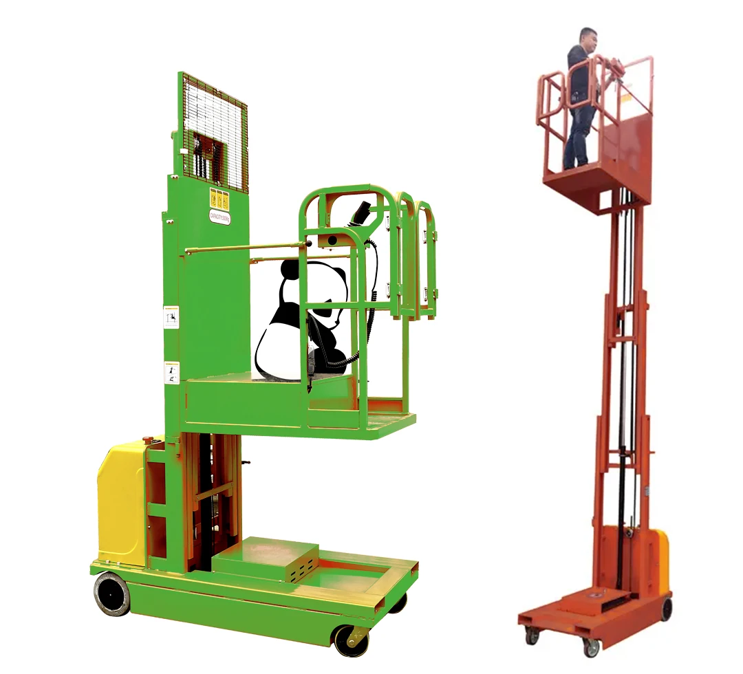 Cheap Price Full -Electric Aerial Order Picker 300KG Lifter 2.7M 3.3M 4.0M 4.5M Order Picker For Sale