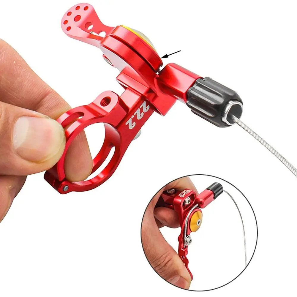 22.2mm/24mm Bicycle Seatpost Remote Controller Aluminium Alloy Free Lifting and Lowering MTB Dropper Seat Post Lever Adjustable