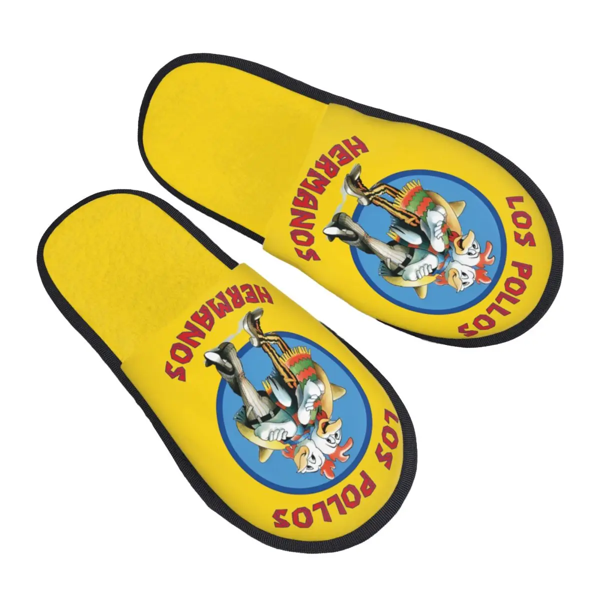 Custom Breaking Bad House Slippers Women Soft Memory Foam Los Pollos Hermanos Slip On Spa Slipper Shoes