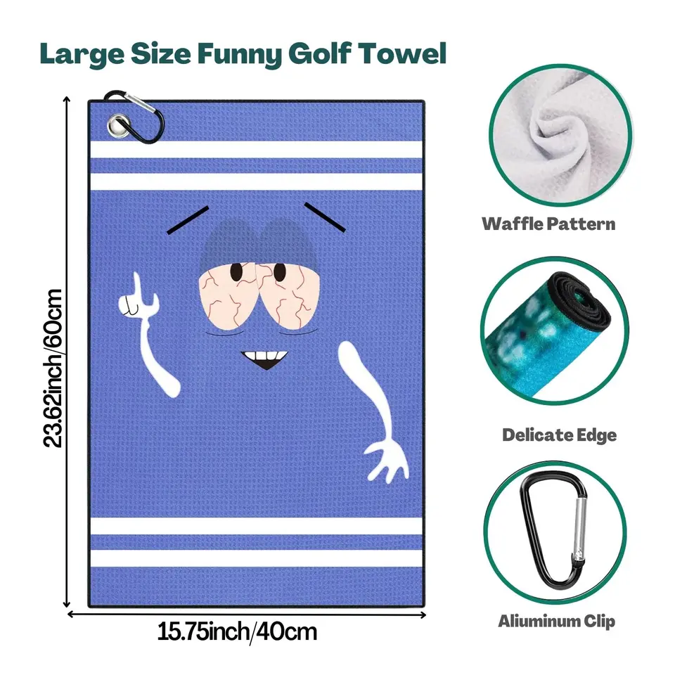 Funny Microfiber Premium Golf Towel,Printed Golf Towels for Golf