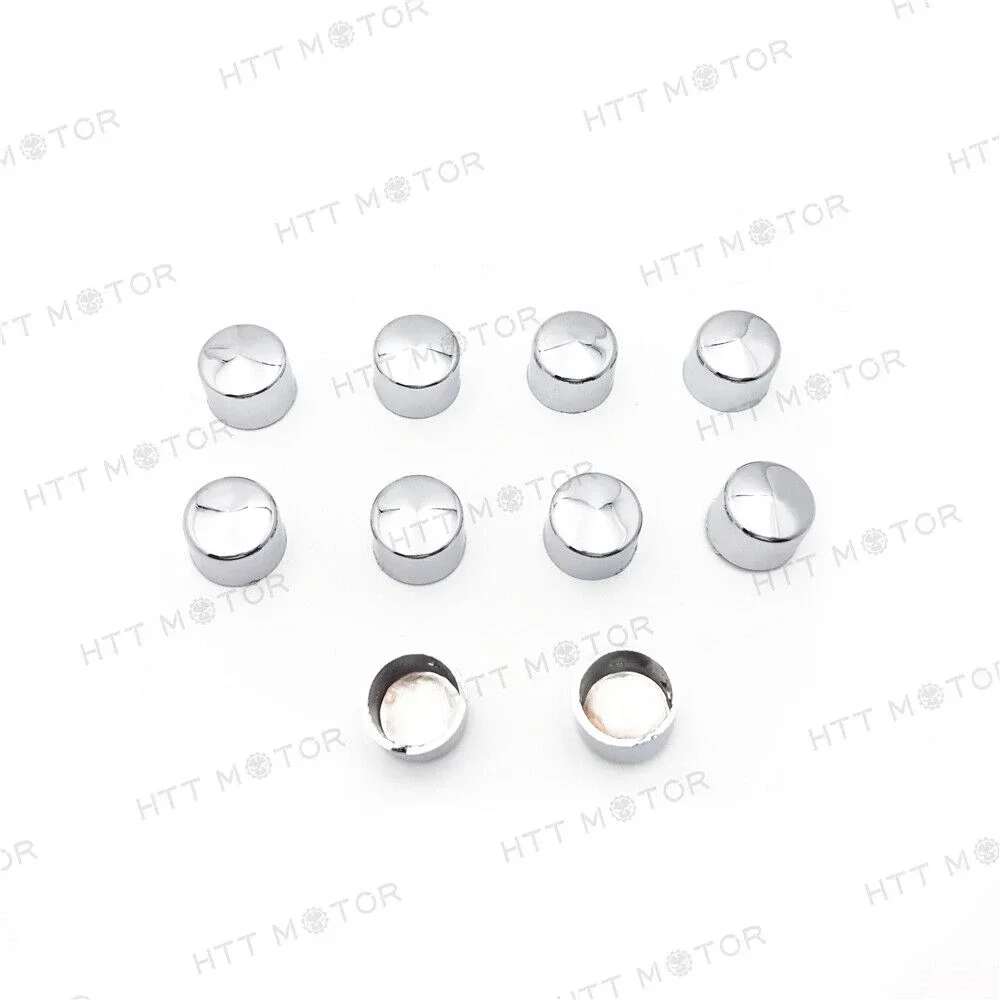 10x 3/8 "Kit Gaun Penutup Tutup Baut Soket Allen untuk Harley Davidson Misc Perangkat Keras ABS Plastik Suku Cadang Sepeda Motor Aftermarket