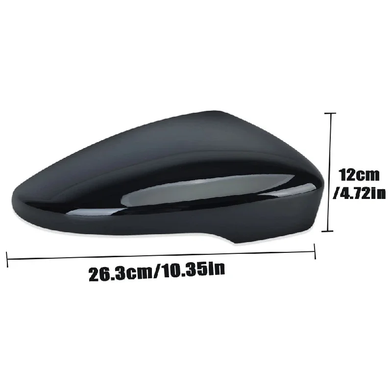 2x Gloss Black Door Wing Mirror Cover Caps For VW Scirocco 09-2017 CC 2009-2017 Beetle 2012-2018 Passat 2011-2015 Eos 2009-2016
