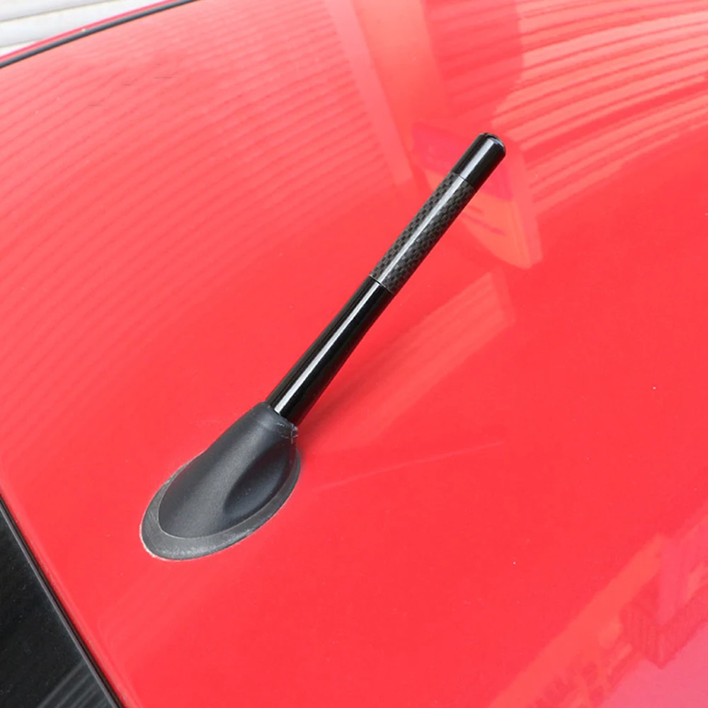 12CM Car Roof Antenna Carbon Fiber Receiving Short Antenna for Ford Focus 1 2 3 4 MK1 MK2 MK3 MK4 Mondeo EcoSport Ranger